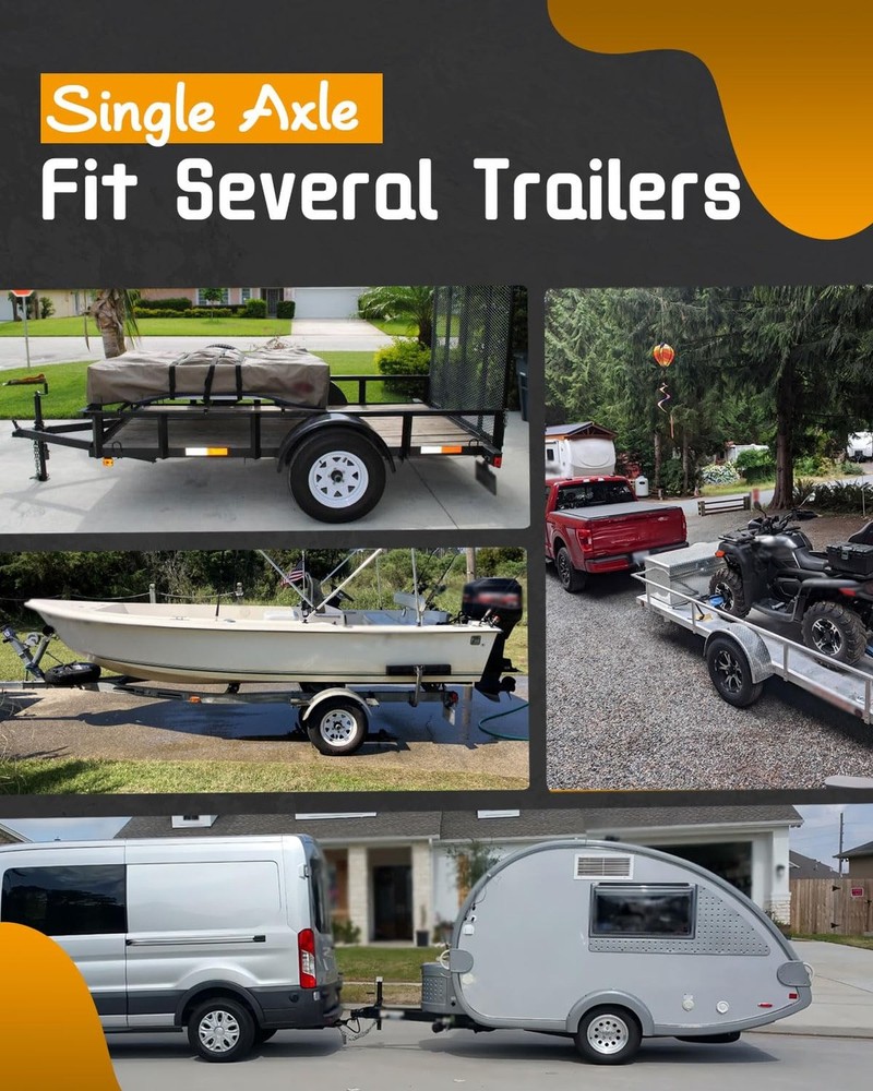 Trailer Leaf Spring Kit 3500lb Single Trailer Axle 4 Leaf Spring Kit with U-B...