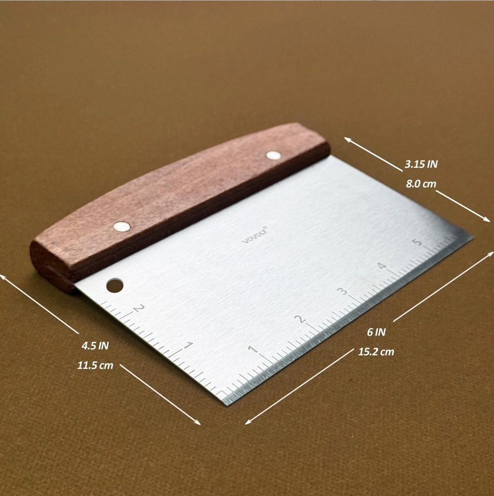 Stainless Steel Multipurpose Bench Scraper Measurement Scale