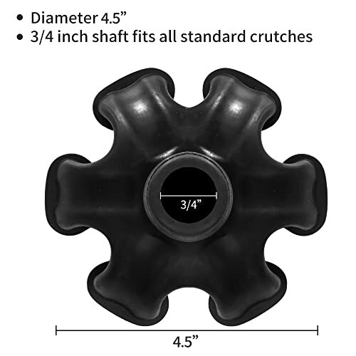 3/4 Inch 6 Support Self Standing Cane Tip Walking Canes Feet Base Replacement