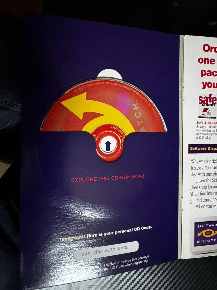 Software Dispatch for Macintosh (1994) Mailer CD VERY RARE SOFTWARE