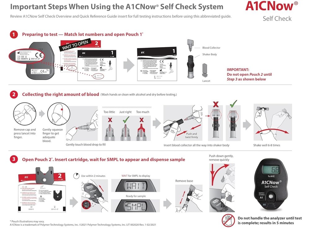 SelfCheck, A1C Home , Includes Analyzer and 4 Tests, Displays Results in 5 Mi...