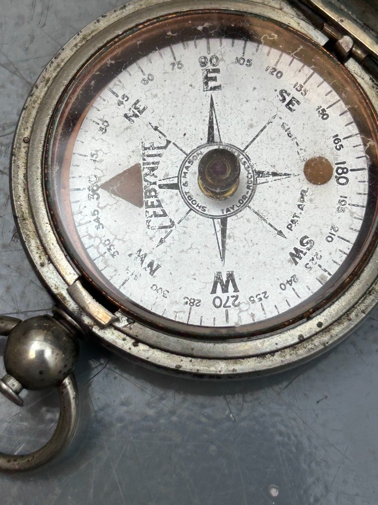 Antique WWI Era Ceebynite Compass Short & Mason