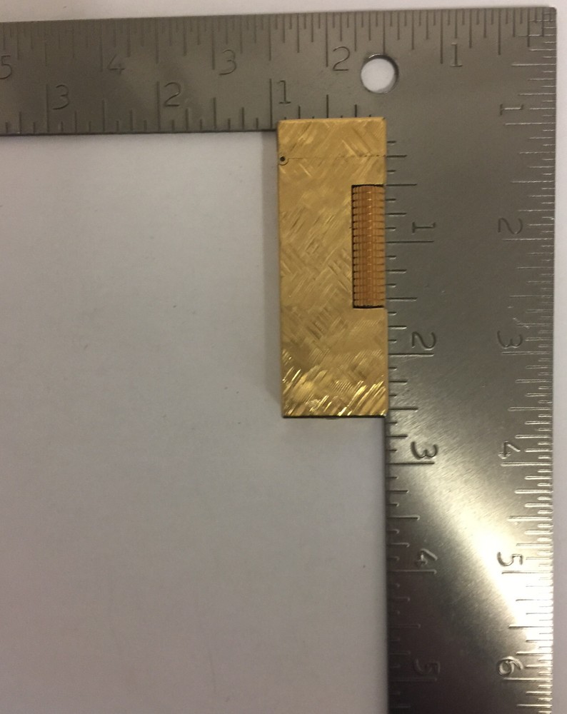 Dunhill Total Pattern Design Square Rollagas Gold Plated Lighter