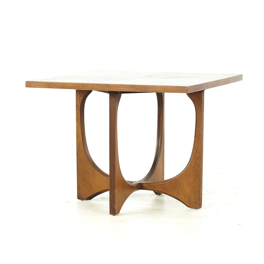 Broyhill Brasilia Mid Century Walnut Square Side Table