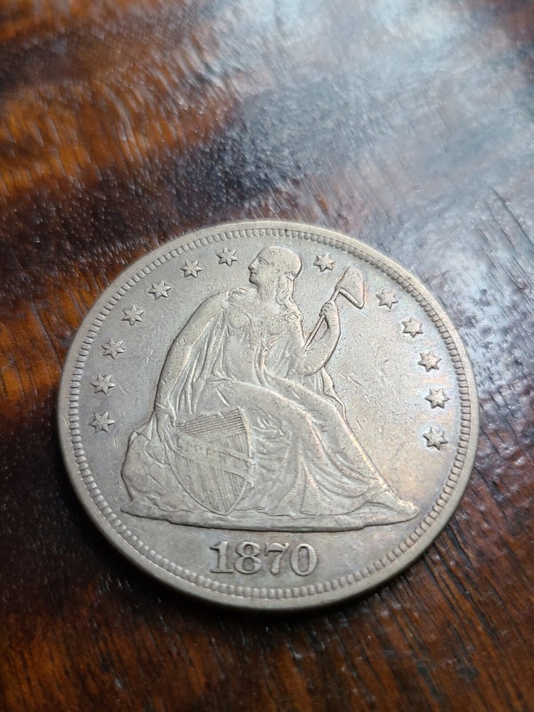 1870 Seated Liberty Dollar Fine