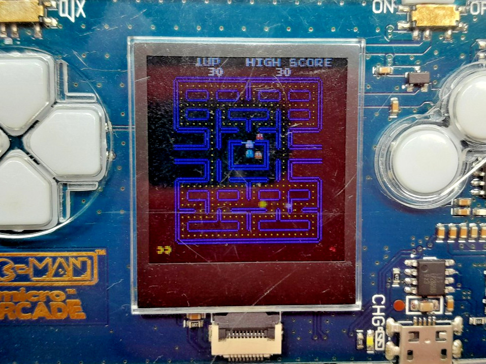 Micro Arcade Pacman, Multi hanheld micro game console used conditon tested works