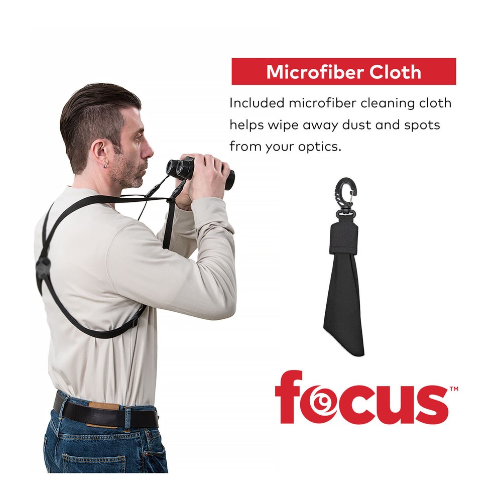 Focus Camera Binocular Clip on Harness microfiber cloths