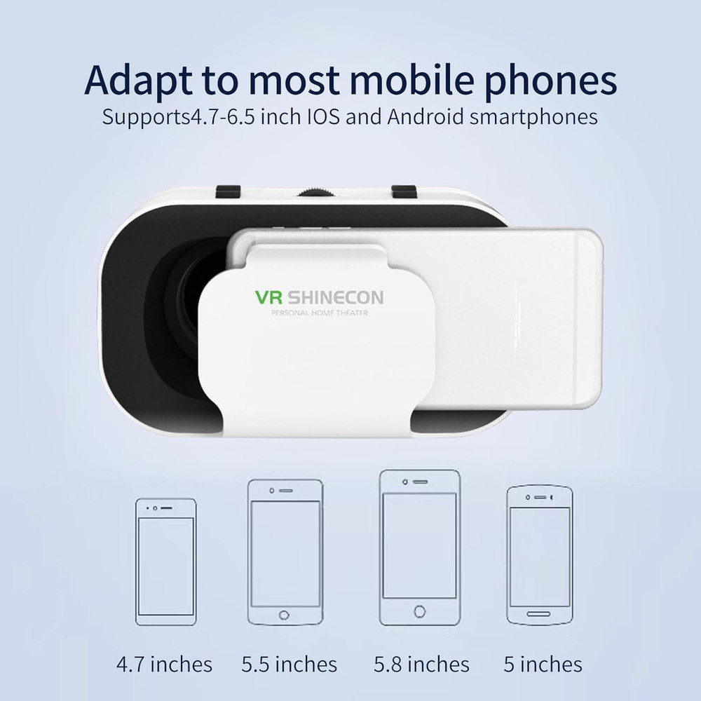 VR Glasses Virtual Reality Headset Compatible with Iphone and Android Adjustable