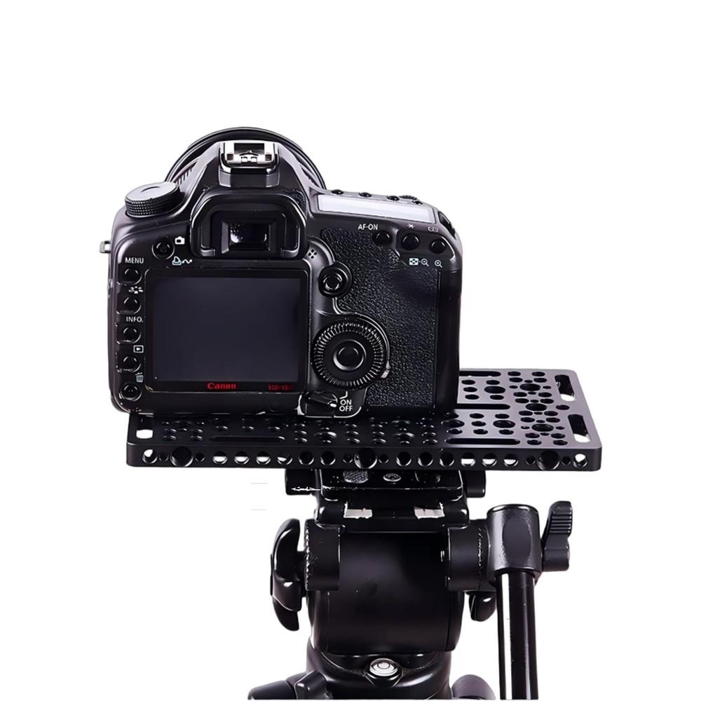 Multi-Functional Camera Cheese Plate with 1/4" 3/8" Threads,Extra Large Chees