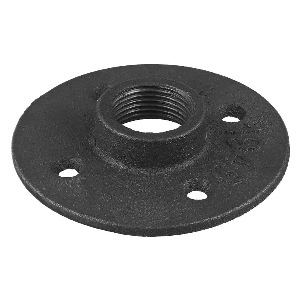 3/4 Black Painted Floor Flange with Threaded H 2 Pack Strong Connection