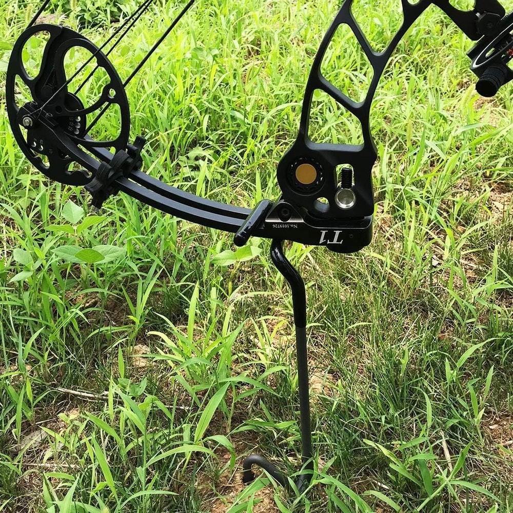 Archery Bow Holder Ground Stake Rubber Coated Durable Easy Transport