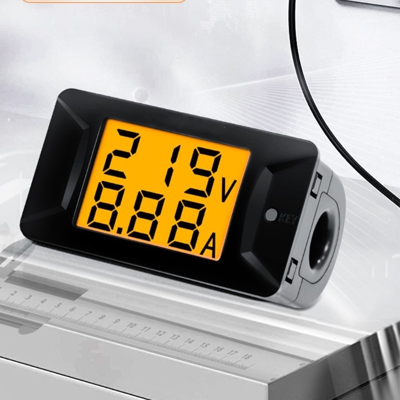 Digital Ammeter Voltmeter Monitors Battery Voltage Current Meter for Car Battery