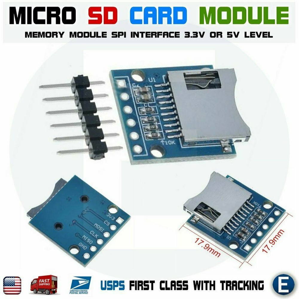 1 x TF Micro SD Card Module Mini SD Memory Module for Arduino AVR SPI Interface