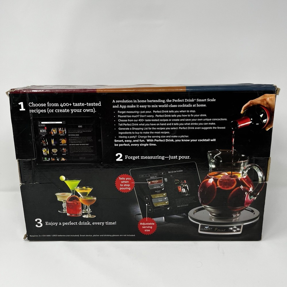 Perfect Drink Smart Scale - Apple/Android Compatible Bartender Scale - Open box