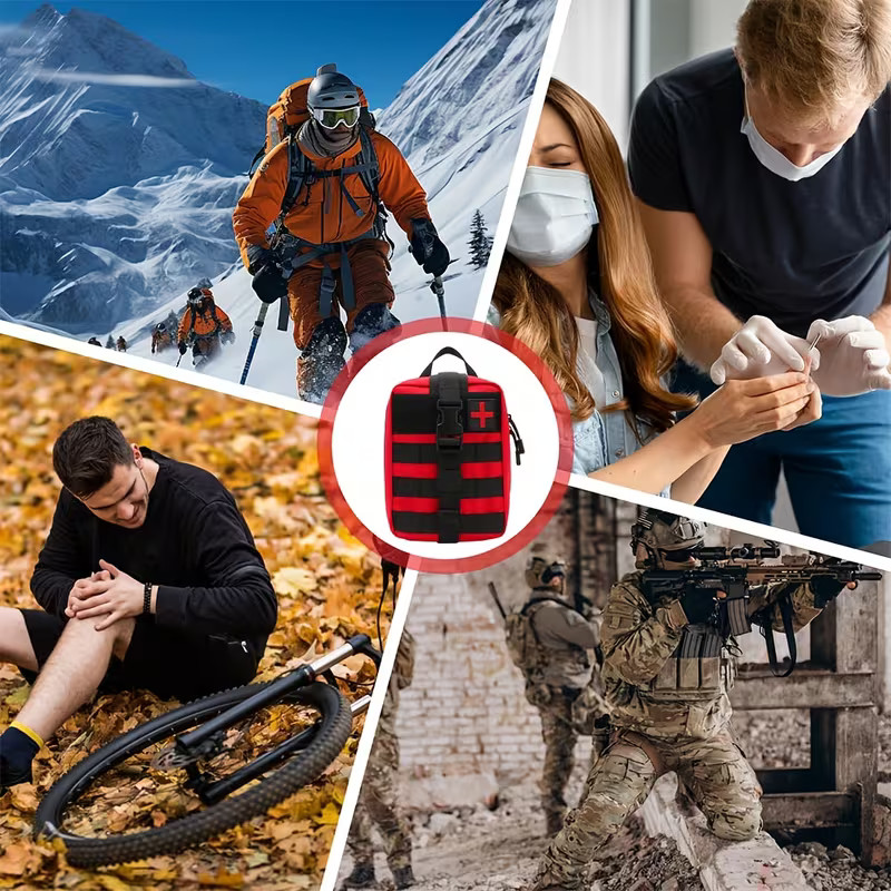 Portable First Aid Kit Survival Gear for Outdoor Drive Travel Camper Hiking Home