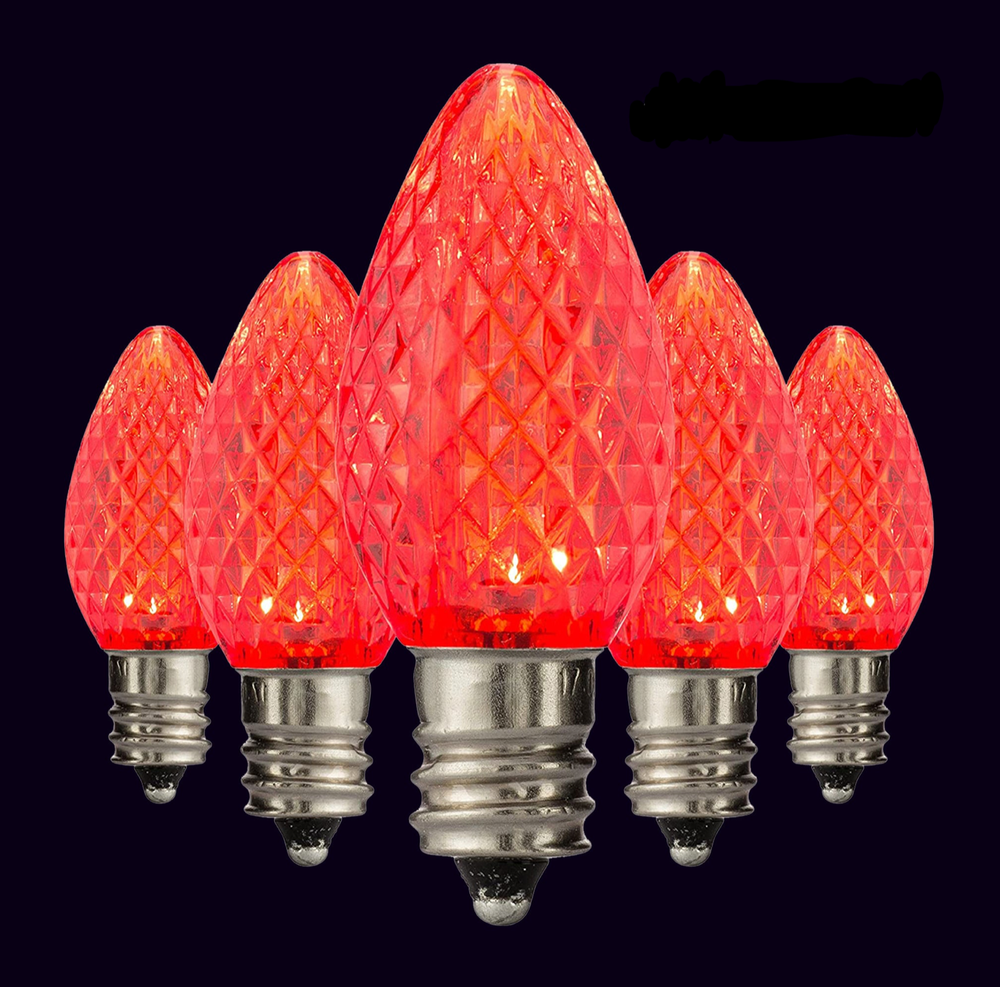 RED C7 LED Light BULB E12 Socket Candelabra Base Christmas NEW LED-C7-RED