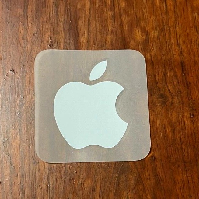 Authentic Apple White Logo Sticker Decal iphone ipod