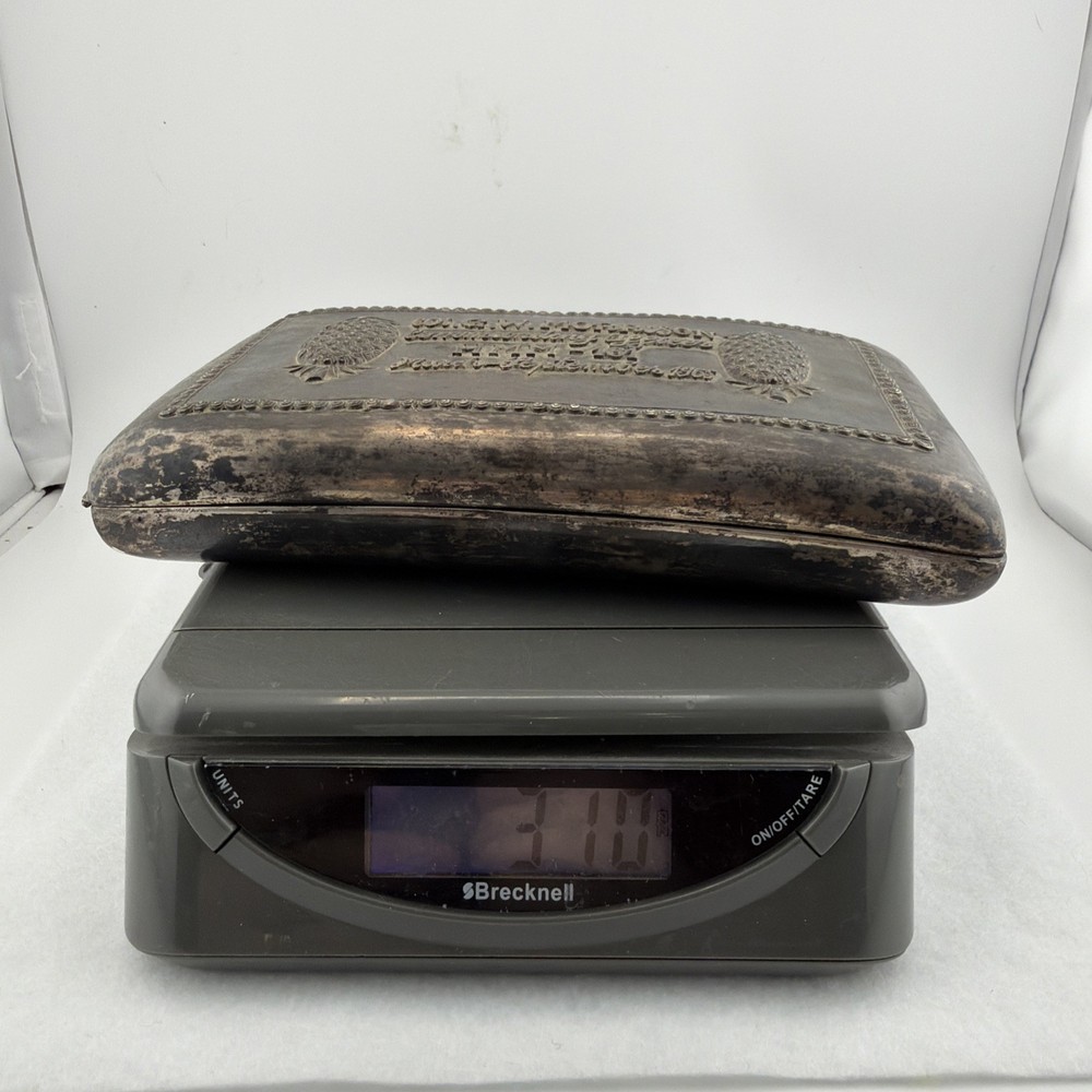 Sterling Silver Cigar Case Presented to Commanding Officer HMM-161 USMC 1965