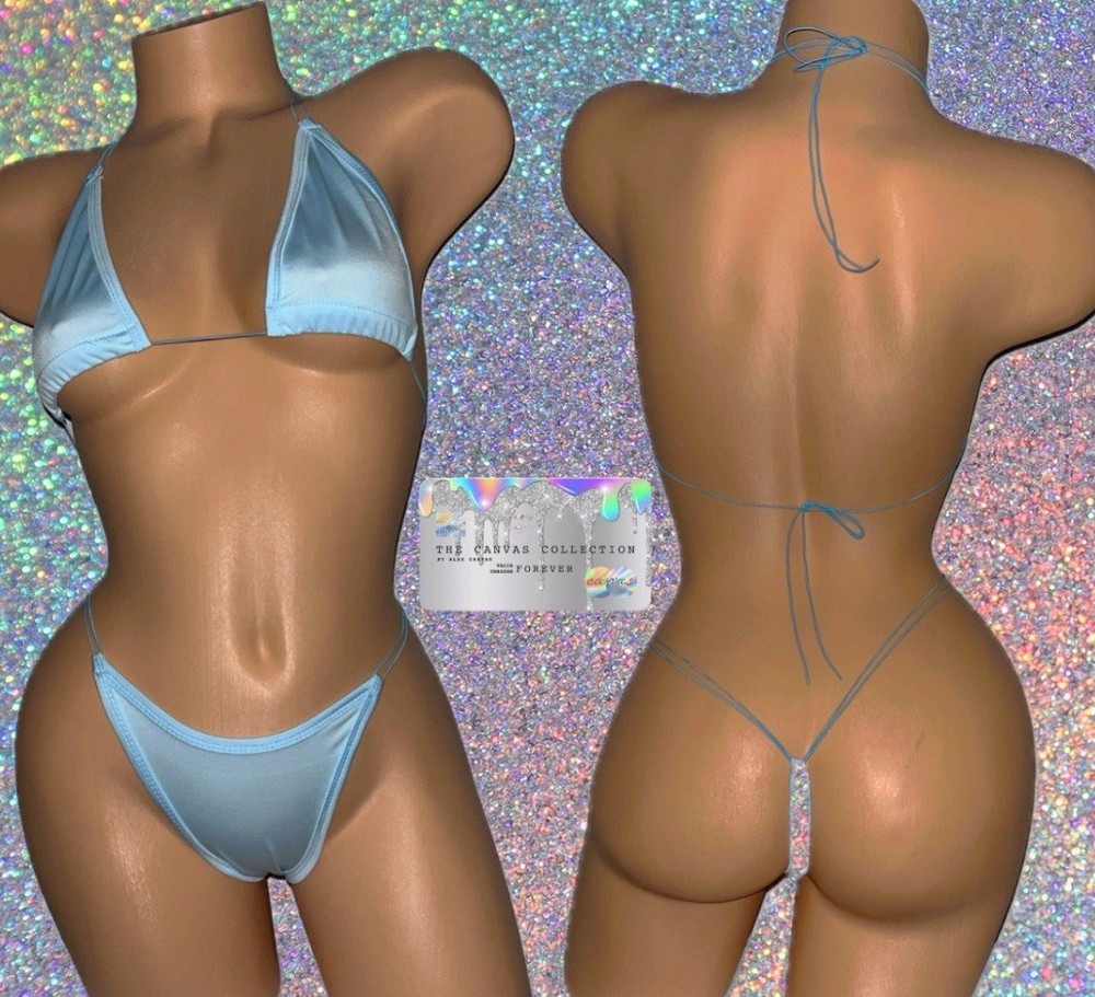 Exotic Dancewear: Plain Light blue 2 PIECE SET