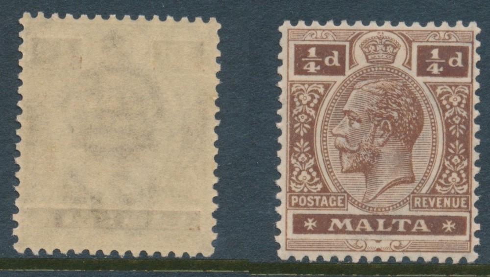 MALTA, 1921 farthing wmk Script CA fine light MM, SG97, cat GBP6