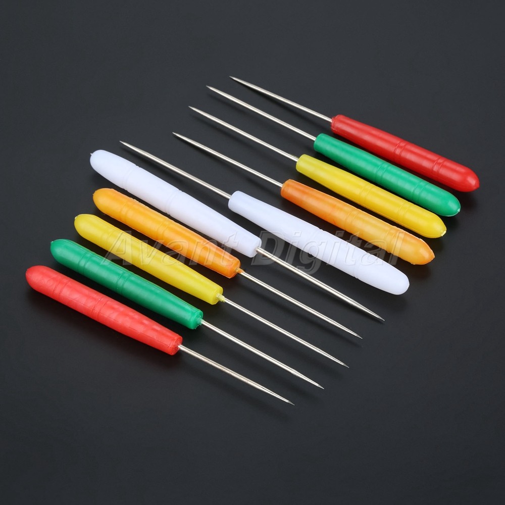 10pcs Sewing Awls Leather Punch Repair Stitching Clicker Tool Plastic Handle