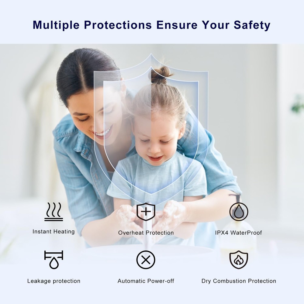 Calentador De Agua Para Ducha Electrico 110V Caliente Regadera 3 Temperatura New