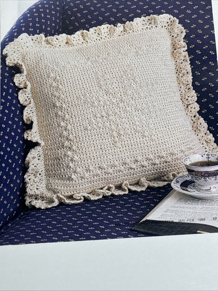 Tufted Pillow Crochet Pattern Pages From Magazine