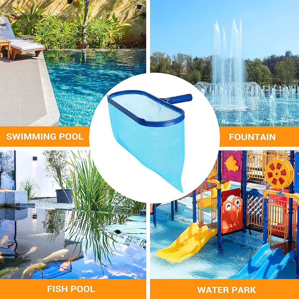 2pcs Pool Leaf Skimmer Surface Net Plastic Handle Swimming Pool Spa w/Magnet