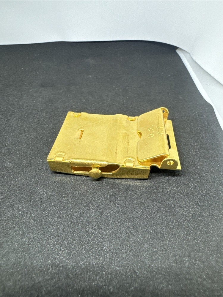 SOLID BRASS MILITARY BELT BUCKLE