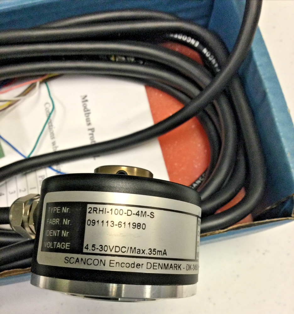 NEW, SCANCON ENCODER DENMARK TYPE 2RHI-100-D-4M-S, 4.5-30VDC, FREE SHIPPING
