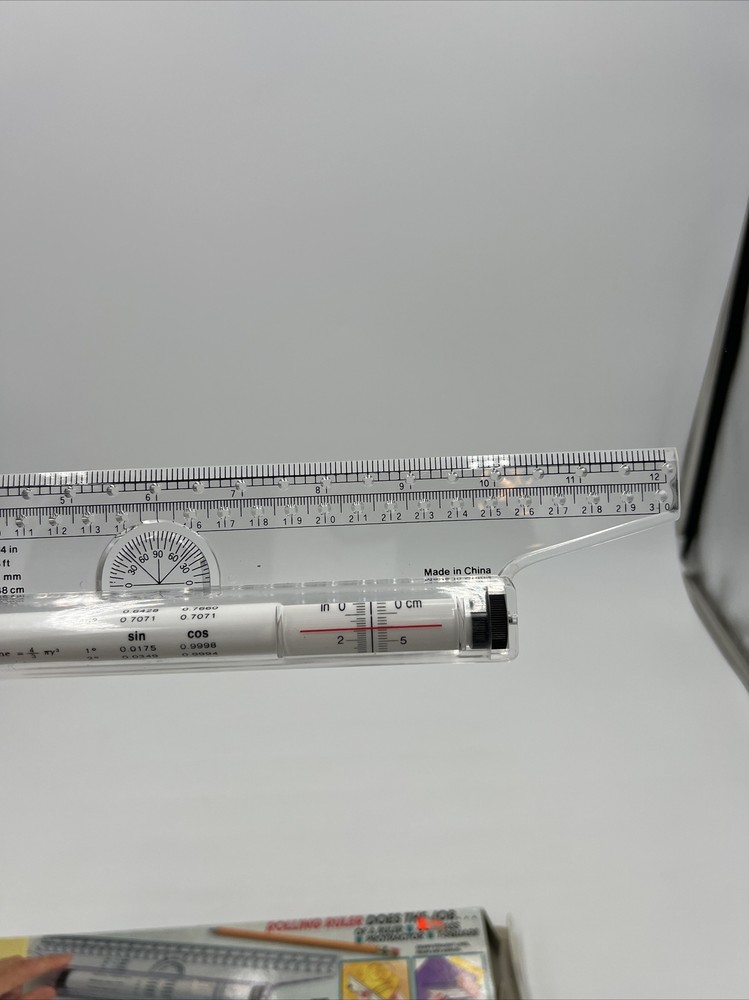 Vintage JSNY Rolling Ruler Multi-Functional Drawing Instrument with Original Box