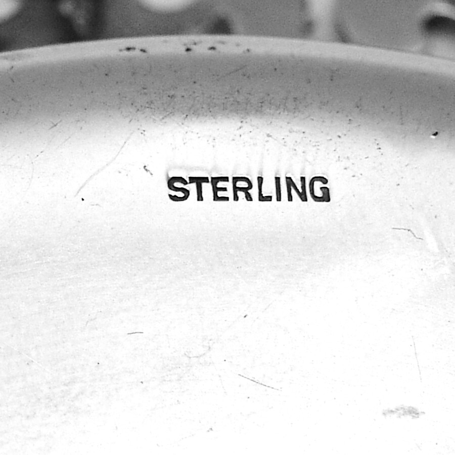 Bottle Coaster Open Work Border Sterling Silver 1890s Mono EFJ