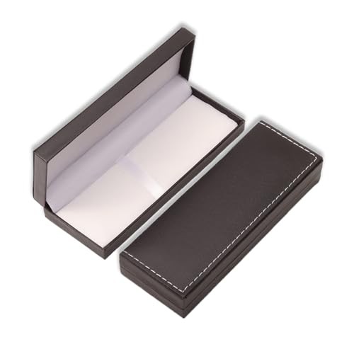Leather Pen Box Single Case Empty Rectangle Pen Boxes for Fountain and