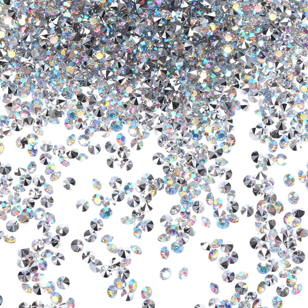 3600-Pack Acrylic Diamonds, 3mm Wedding Table Scatter Crystals[Silver AB]