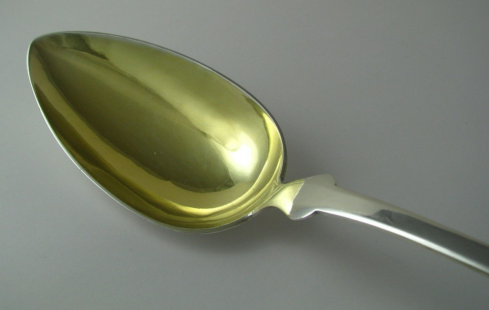 SOLID SILVER SPOON BASTING STUFFING SERVING SPOON by Guttenhöfer Germany ca1900s