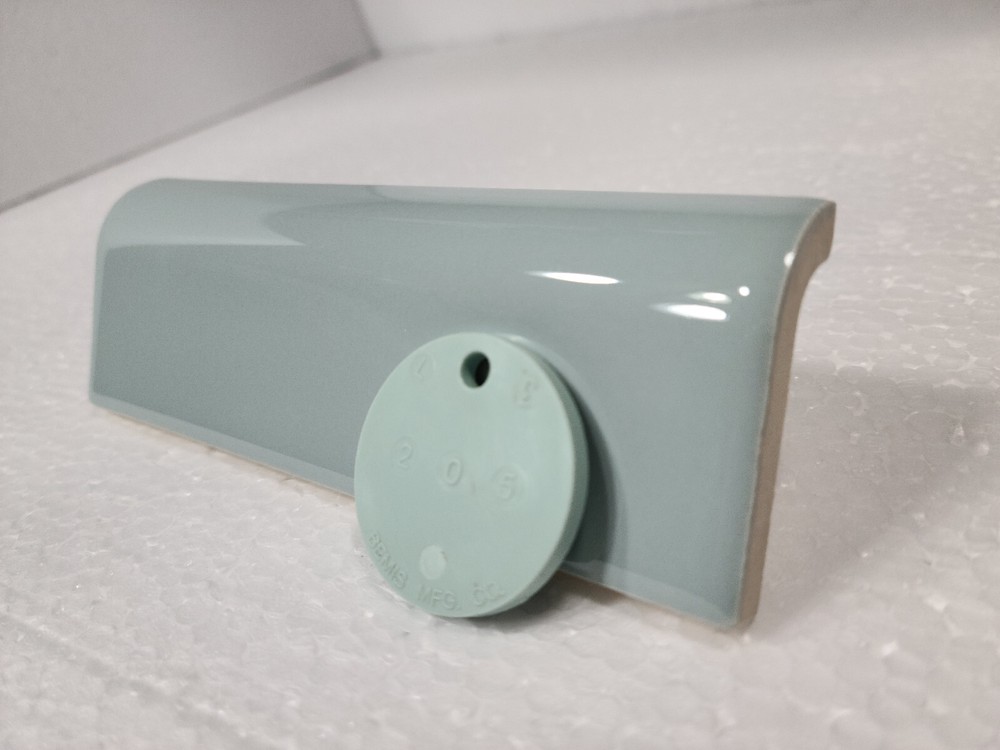 Seafoam Green Ceramic Tile Mud Cap Backsplash Subway Mudcap Mid Century Modern