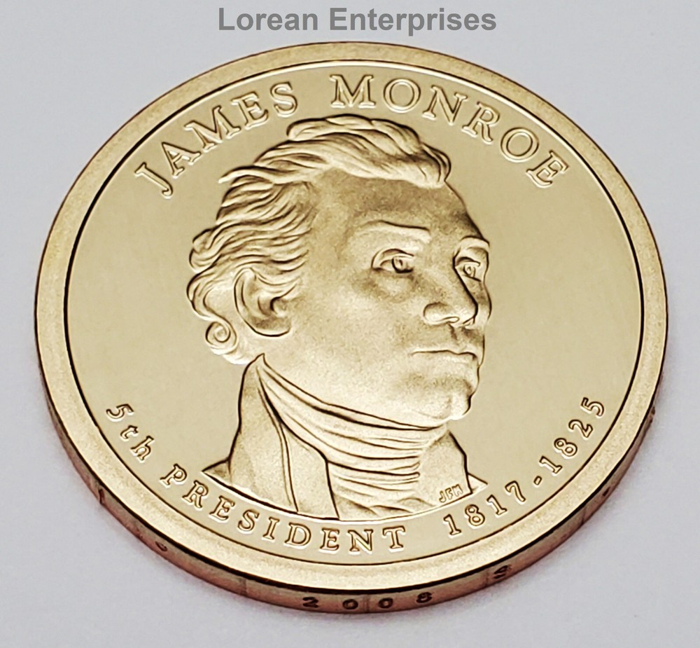 2008 S Presidential Dollar -James Monroe- ✼PROOF✼ Uncirculated