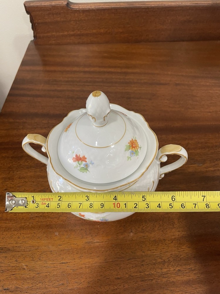 Schumann Bavaria Sugar Bowl Floral Pattern Preowned