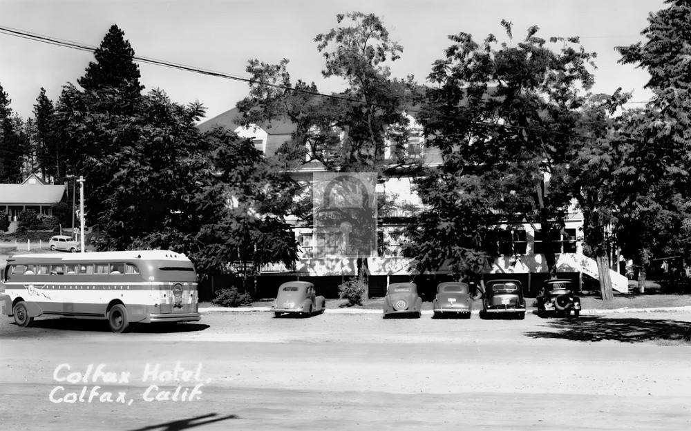 Colfax Hotel Greyhound Bus California CA - Reprint