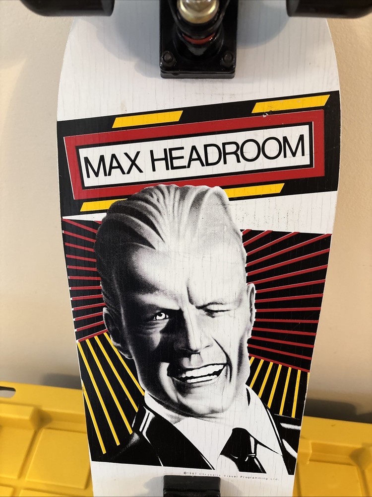 Max Headroom 1987 Chrysalis Visual Programming Skateboard Valterra Max On Wheels
