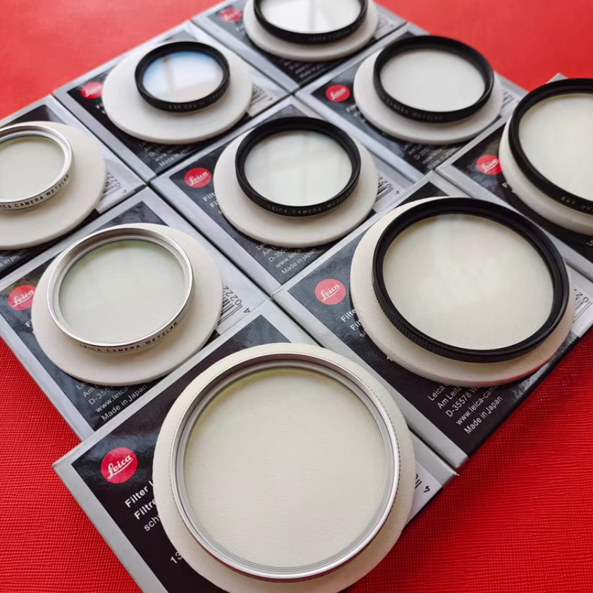 Black/Silver for Leica E39 E43 E46 E49 E52 E55 E60 E62 E67 E82 UVa II UV Filter