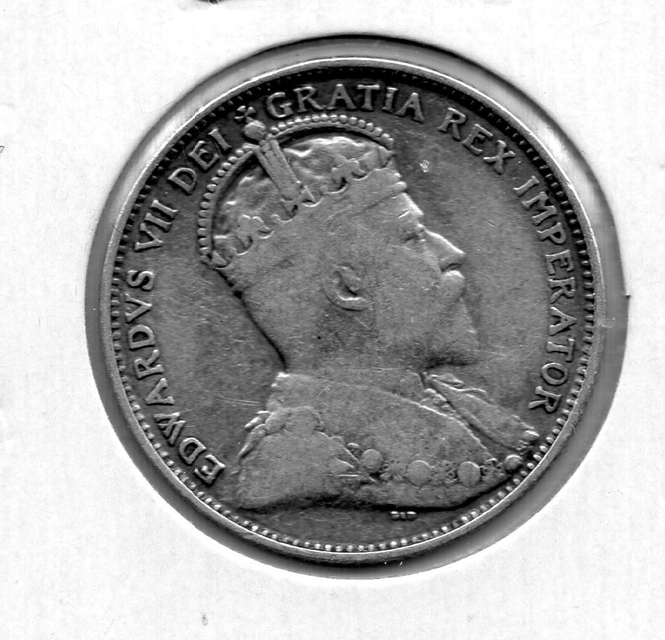 1904 NFLD 20 Cents silver F+