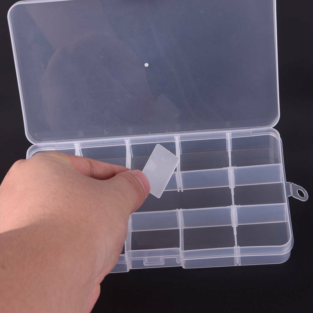 8/10/15/24/36 Removable Compartment Bead Storage Plastic Box Organizer Container