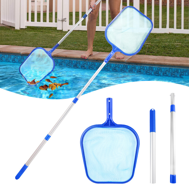 Pool Skimmer Net with Pole Pool Net Fine Mesh Leaf Rake Debris pickup Removal