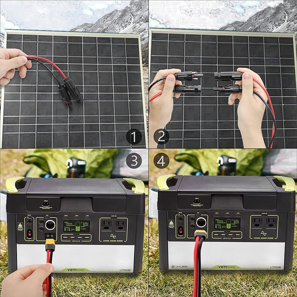 1x Connecting Cable Solar Panel Connection Cable Charging Cable Solar Generator