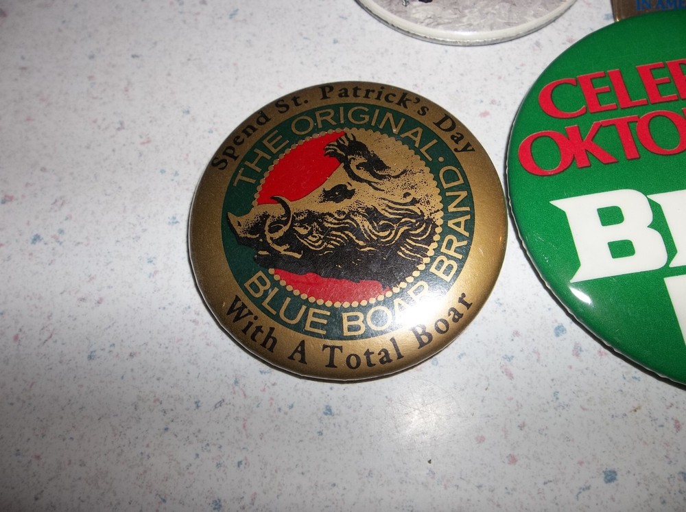 5 BEER LOGOS PINS / BUTTONS 1 LAPEL PIN