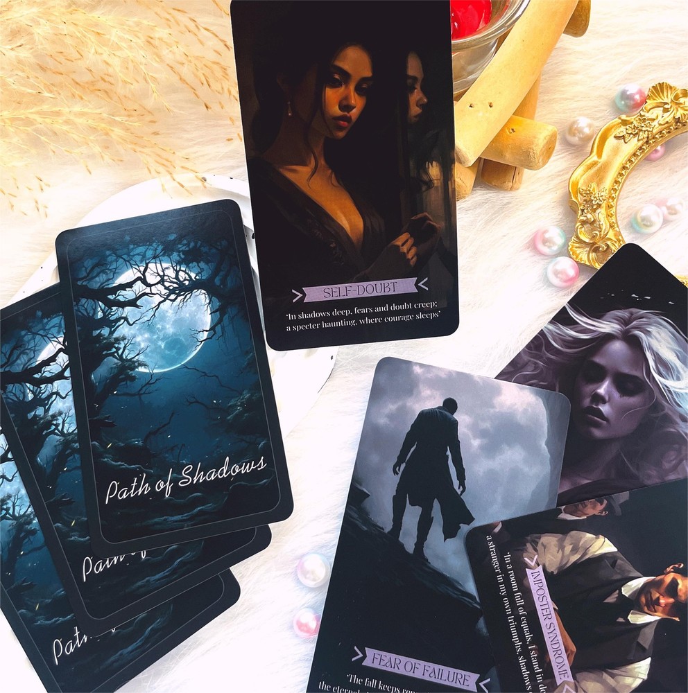 Path of Shadows Oracle Cards, Shadow Deck, Messages Medium, Black