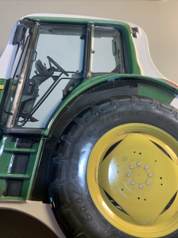 JOHN DEERE TRACTOR TIN BOX COLLECTIBLE 6430 WITH LID -E19