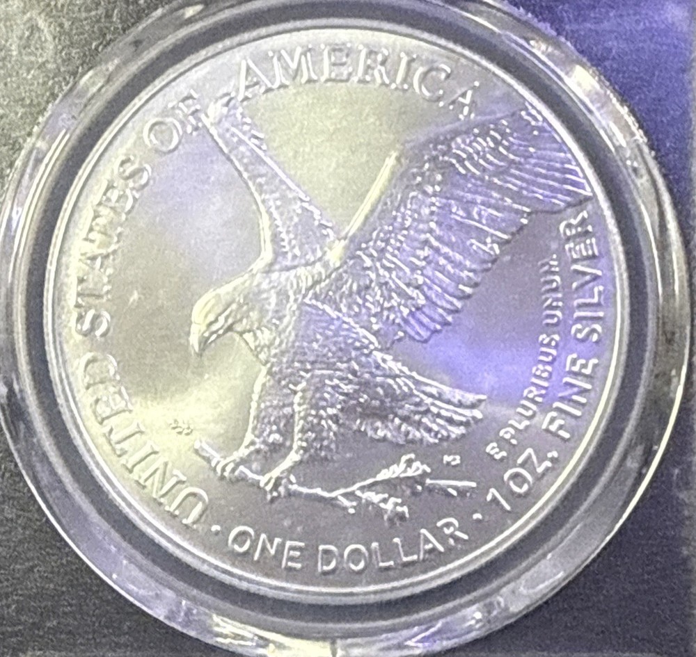2025 Silver Eagle Gem BU Signed By Matt Doherty