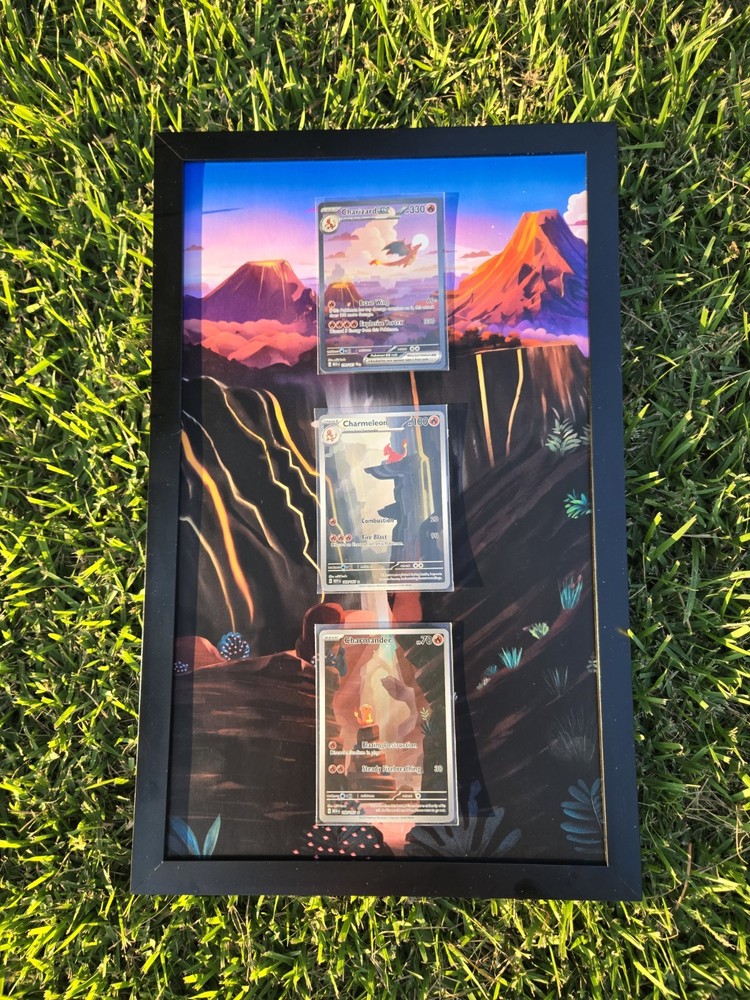 x3 Pokémon 151 Starter Evolution Set Pokémon Card Display Frames